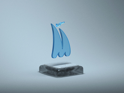 Mykolayiv. Ukrainian city on waves 3d blender design emblem logo mykolayiv nikolaev render ukraine war in ukraine
