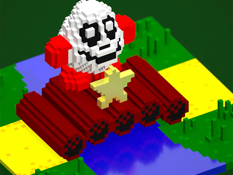 Voxel Dizzy 3d retrogaming voxel