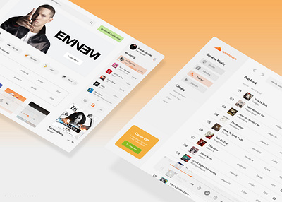 Case Study- Soundcloud 3d branding canada casestudy color dashboard figma graphic design iran rezabaratzadeh rezauix rezauix.ir soundcloud ui uiux uix ux