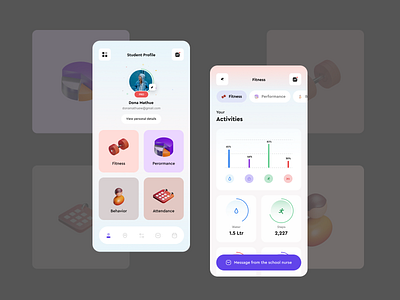 Students Profile minimal design modern ui design profile design profile ui students profile ui design