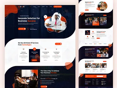 IT-Soft Business Consultant agency website business website figma template landing page ui ux design web template website design wordpress theme