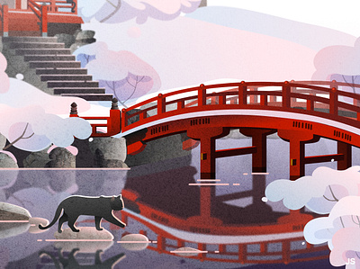 日本旅行 (Journey through Japan) art illustration japan kyoto travel winter