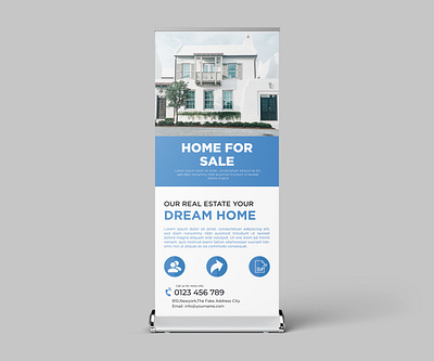 Real Estate Roll Up Banner banner banner ad banner ads banners best design branding design pop up banner real estate retractable banner roll up roll up banner rollup rollup banner stand banner