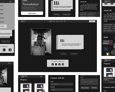 Portfolio Website | Landing Page | Mobile View dark theme design landing page portfolio responsive typography ui ux web web design website