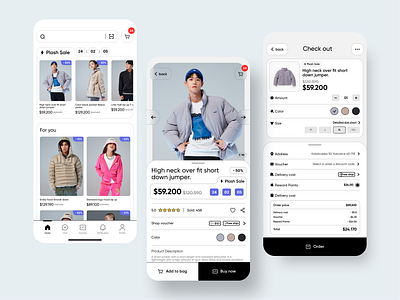 Shopping App app clothes design fashion graphic design online selling shop shopping shopping online ui ux