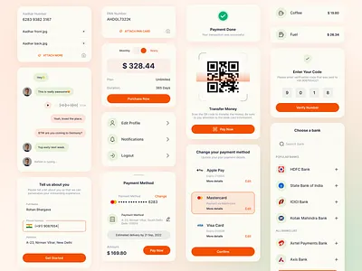 UI Components app app design application buttons cards components design design system input interface minimal mobile payments ui ui deisgn ui design uimobile uiux ux ux design
