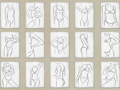 Body line art abstract body design eps10 femele illustration line linear logo vector woman