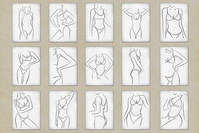Body line art abstract body design eps10 femele illustration line linear logo vector woman