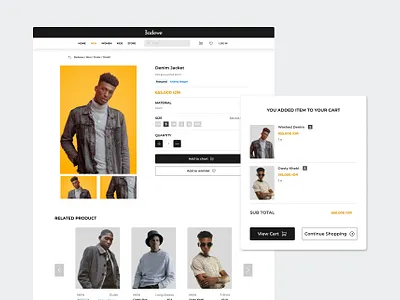 Badewe - Web Store Product Details cart fashion ui web
