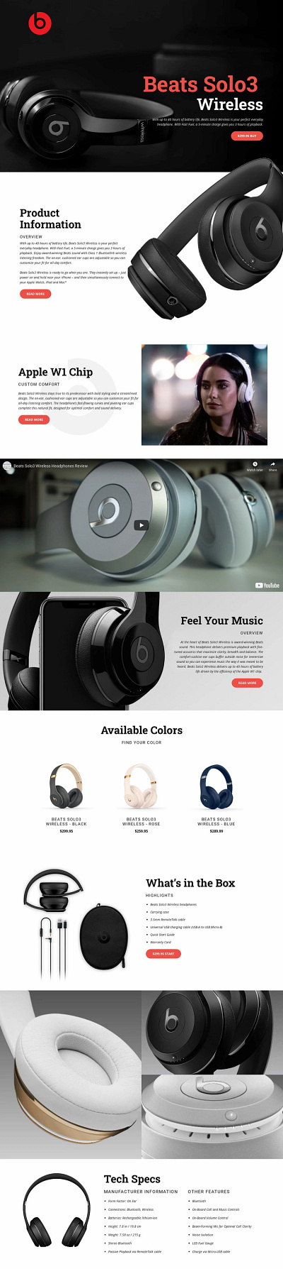 Beats Web Design adobe xd copywriting figma htmlcss landing page template ui user experience web design website