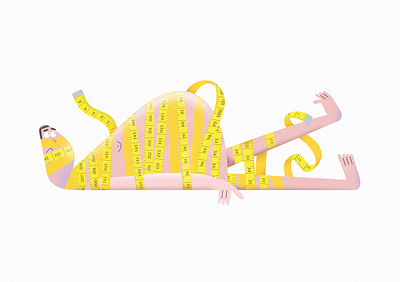 DIE† adobe photoshop body positive branding character design diet fat fatty funny healt illustration