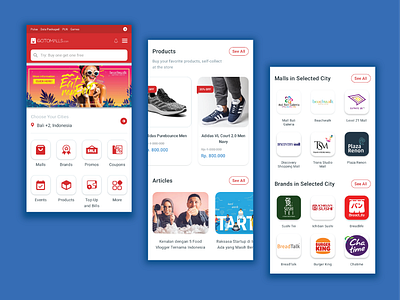 Gotomalls Web App Homepage app design ui ux