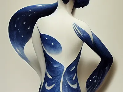 porcelain posture graphic design illustration