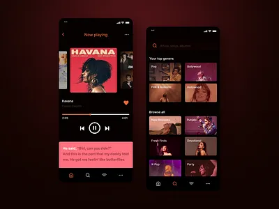 Music App Design ui ux