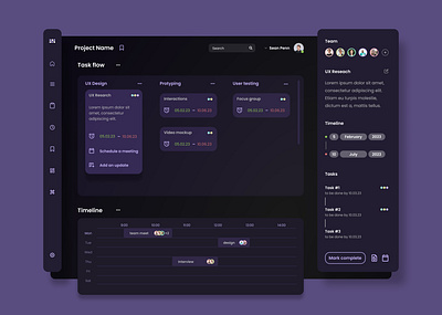 Project Management dashboard branding dashboard design desktop project management software ui ux