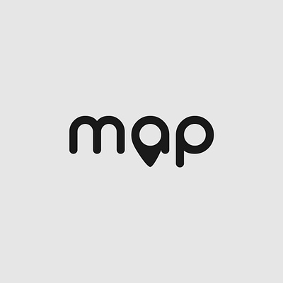 Map Logo Concept brand identity branding design illustrator logo logo design map minimalist typography vector wordmark