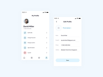 My Profile Flow app behance design dribbble edit profile figma mobile app mobile design mobile screen profile profile flow screen tms typography ui ui design user ux ux design xd