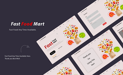 Fast Food Mart Pages branding fast food page food design graphic design ui