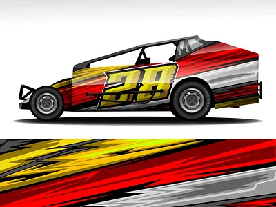 Racing car template vector car change edit late racing side vector