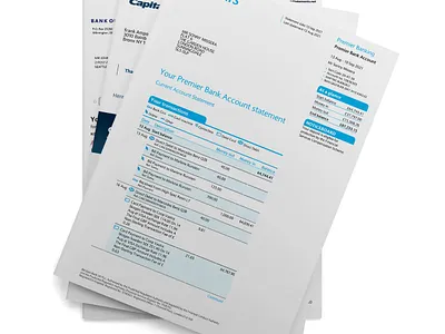 Bank Statement bank statement credit report id card payslip