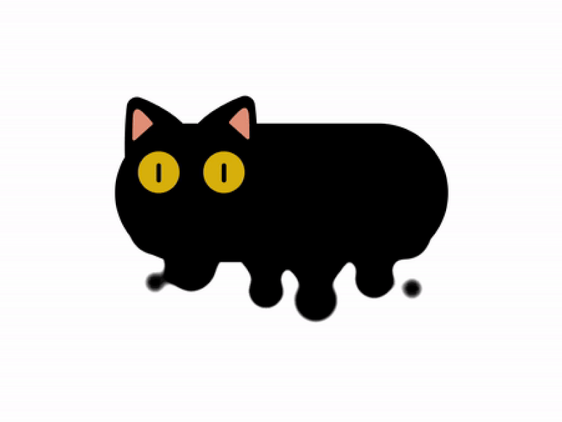 Cat rain animation graphic design motion graphics