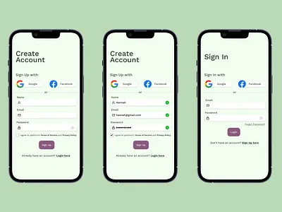 Daily UI Challenge 001 Sign Up dailyui login signup ui