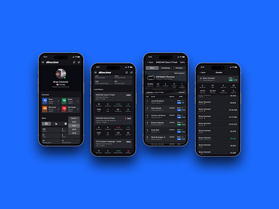 iRacing App UI Tweaks dark mode design graphic design interface iracing mobile app sim racing ui ux