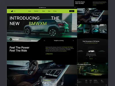 Carlo - BWM M Series Landing Page automotive branding car car landing page car shop company dark mode design illustration shop sportcar supercar ui ui design uiux web