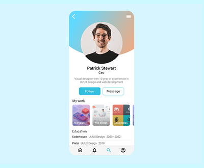 #DailyUI Day 6 - User Profile app branding design graphic design typography ui ux