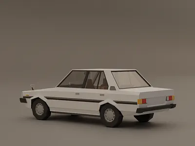 Lowpoly Corolla DX 3d car cars corolla corolla dx design lowpoly