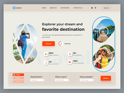 Travel - Tour Agency Website Concept Design abcdefghijkl adventure booking destination destination explore interface journey landing page moopqrstuvwxyz tour agency tourism travel agency traveling trip trip planne ui ux design vacation web design website design