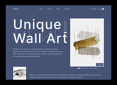 Wall Art Shop Web Header art artist artwork design interface modern graphic paint painting product design ui ux wall art wall art shop online wall art website wall paint wall painting wall painting shop wallart web header website design