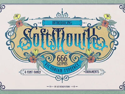 Soft Mouth Victorian Typeface design font fonts letteing typeface