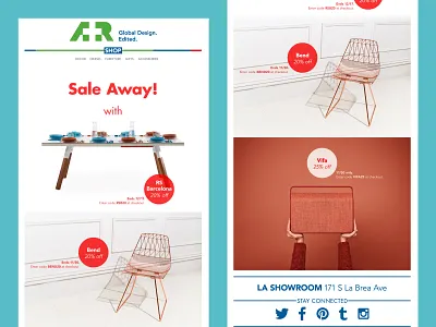 A+R Newsletter branding design graphic design retail ui ux