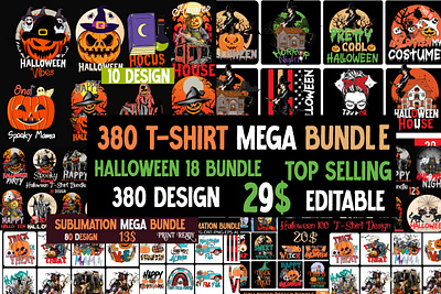 Halloween Mega Bundle 380 Design halloween t shirt company bundle mardi gras svg bundle