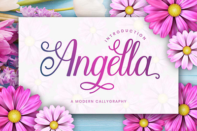 Angella - Script Font invitation