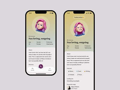 Anonymous Dating App app clean dating dating app design gradient illustration inspiration ios minimal ui ux