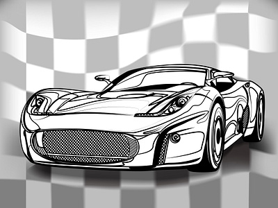 Silhouette of sport car for racing sports freelance vector vehicle