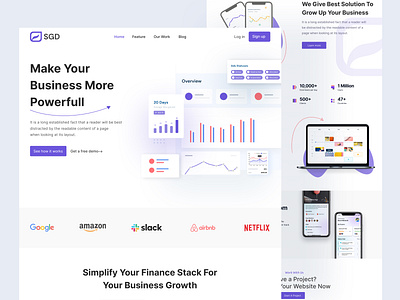 SGD - Saas Landing Page Design design hero homepage integrates integrations landing page landing page design saas saas website task management ui ui design ux webdesign website design