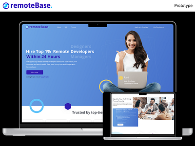 RemoteBase Prototype adobe xd branding clean app creative design design graphic design illustration logo material design prototype ui ux ux design