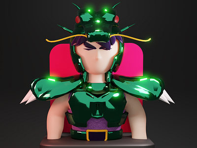 Shiryu - Saint Seiya 3D fanart 3d design graphic design illustration