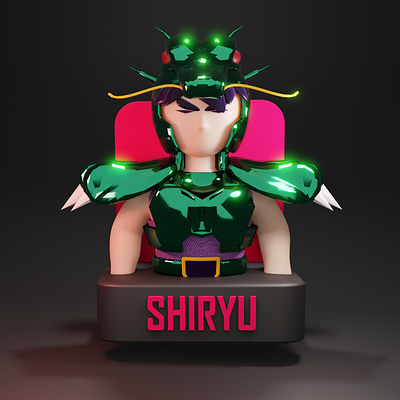 Shiryu - Saint Seiya 3D fanart 3d design graphic design illustration