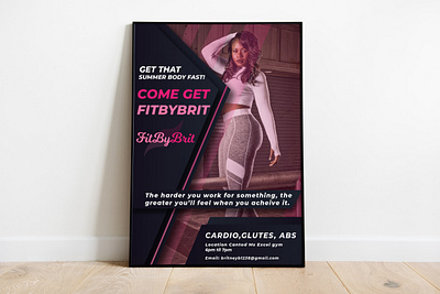 FIT BY BRIT promotional banner branding fiverr graphic design gym vector