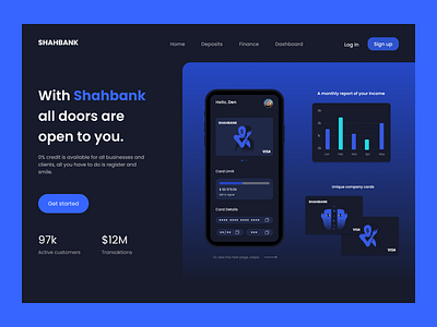 SHAHBANK-Your dream bank! application balance bank bank card credit card design finance app graphic design invesment logo money payment transactions transfer ui wallet