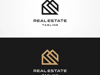 Simple Real Estate Logo Design Template networking