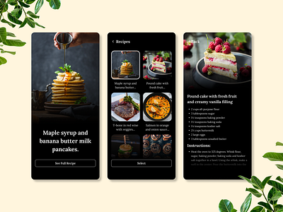 Home-made fine dining recipes design ui uidesign uiux ux uxdesign web webdesign