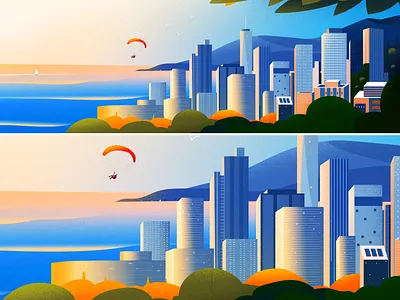 Property building building landscape city coastal illustration landscape nature property sea tree