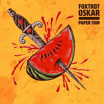Foxtrot Oskar art design draw drawing illustration music record single watermelon