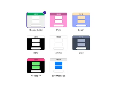 Theme thumbnails appearance cute settings themes thumbnails ui ux