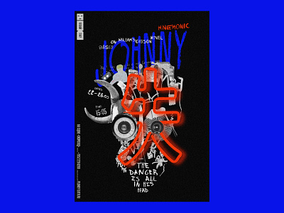 Johnny Mnemonic poster composition concept graphic design illustration poster